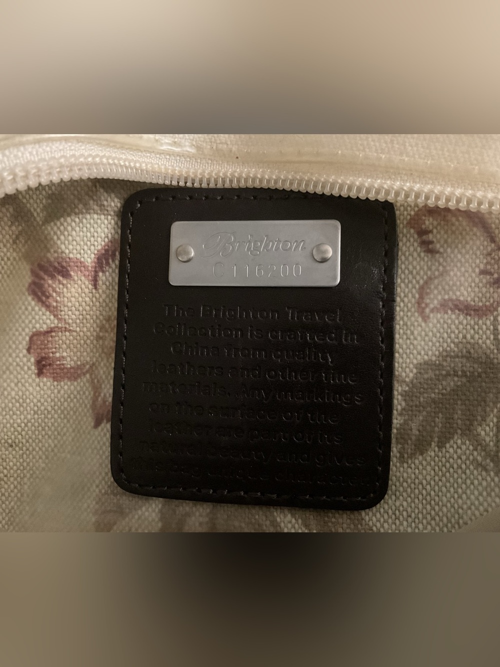 RARE Brighton Croc Embossed Travel Vanity Train Case Weekender COMPLETE - Picture 10 of 16